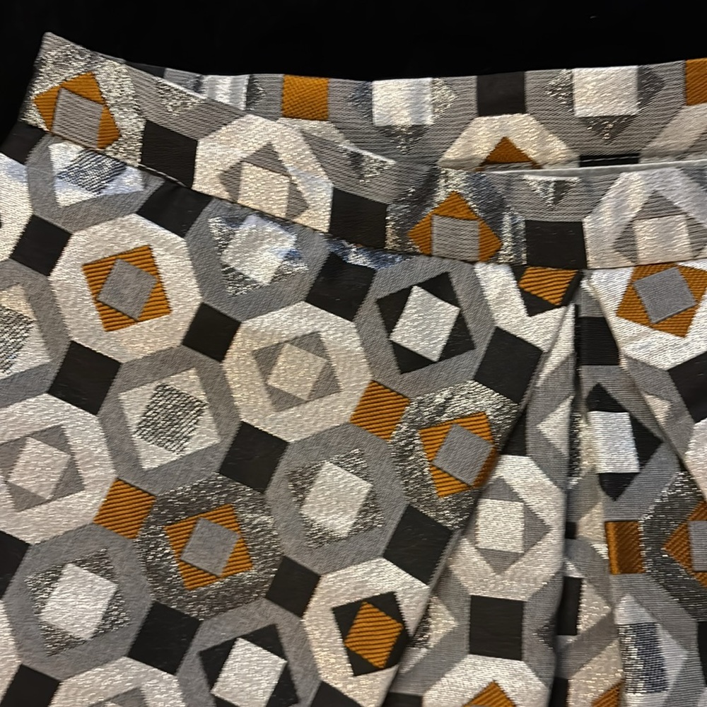 EVA FRANCO Metallic Geo Jacquard Skirt - Picture 6 of 10